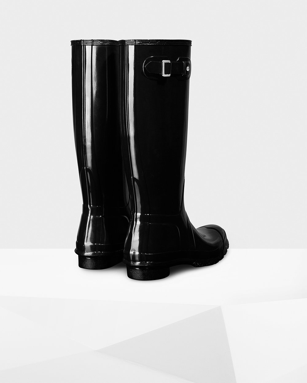 Womens Hunter Tall Rain Boots Black - Original Gloss - 7245891-XB